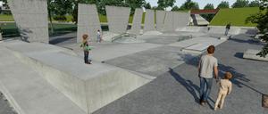 Entwurf von Populär Handcrafted Skateparks für die Skateanlage im Volkspark