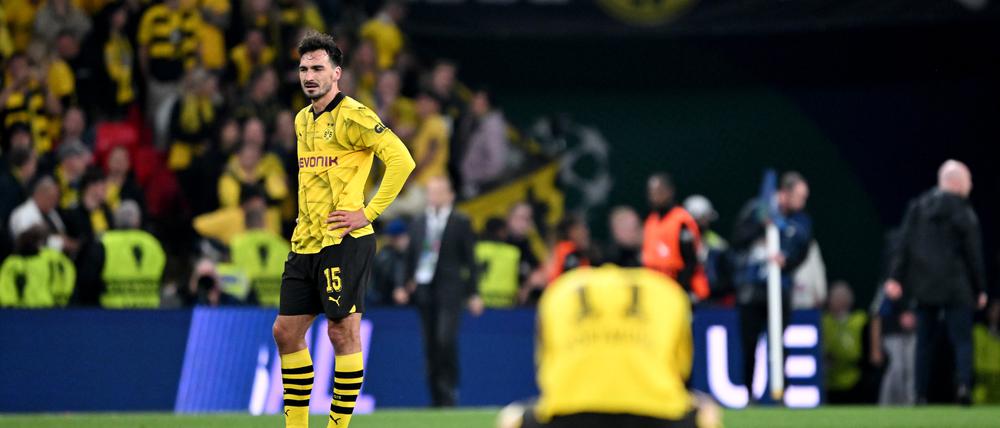 Dortmunds Mats Hummels reagiert nach der 0:2-Niederlage. 