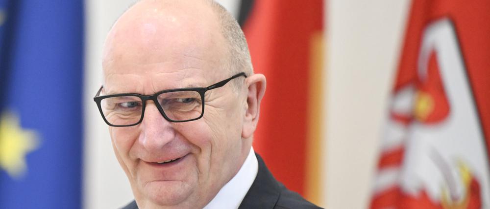 Dietmar Woidke (SPD), Ministerpräsident in Brandenburg, im Landtag Brandenburg.