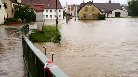 Fischach im Landkreis Augsburg am Sonnabend.