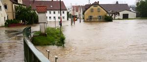 Fischach im Landkreis Augsburg am Sonnabend.