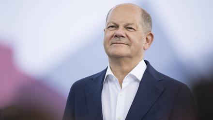 75 Jahre Grundgesetz, Olaf Scholz, Bundeskanzler, SPD, beim Deutschland-Dialog zum Thema Gemeinsam für Demokratie.