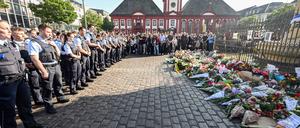 Eine Kundgebung unter dem Motto „Mannheim hält zusammen“.