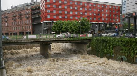  Der Weiße Fluss im Zentrum von Bielsko-Biala. 