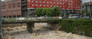  Der Weiße Fluss im Zentrum von Bielsko-Biala. 