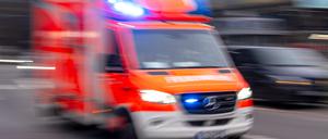 Rettungswagen im Einsatz.