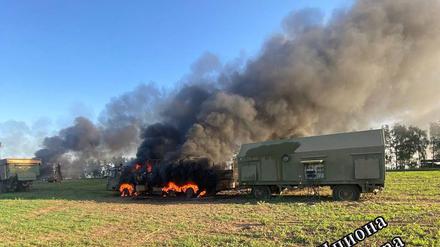 Ein angeblich in Belgorod zerstörtes S-300-System.