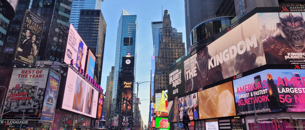 Ganz schön viel los: Der Broadway trifft auf den Times Square.