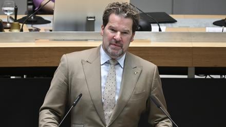Dirk Stettner (CDU), Fraktionsvorsitzender, in einer Plenarsitzung des Berliner Abgeordnetenhauses.
