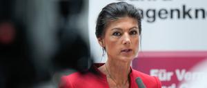 Pressekonferenz, Bündnis Sahra Wagenknecht Pressekonferenz, Bündnis Sahra Wagenknecht, BSW, Parteivorsitzende, Sahra Wagenknecht Berlin Berlin GER *** Press conference, Alliance Sahra Wagenknecht Press conference, Alliance Sahra Wagenknecht, BSW, Party Chairwoman, Sahra Wagenknecht Berlin Berlin GER