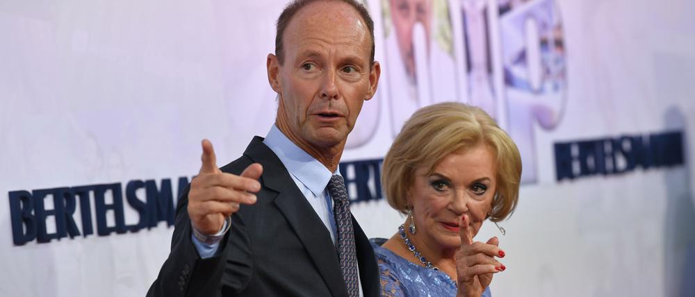 Bertelsmann-Gastgeber: Thomas Rabe und Liz Mohn.
