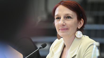 Geraldine Rauch, Präsidentin der Technischen Universität Berlin, nimmt an einer regulären Sitzung des Erweiterten Akademischen Senats teil.
