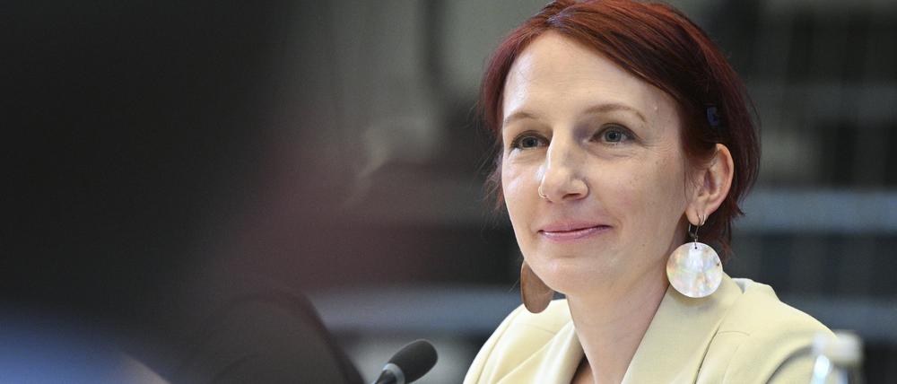 Geraldine Rauch, Präsidentin der Technischen Universität Berlin, nimmt an einer regulären Sitzung des Erweiterten Akademischen Senats teil.