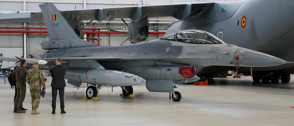 Ein F-16-Flugzeug der belgischen Luftwaffe.