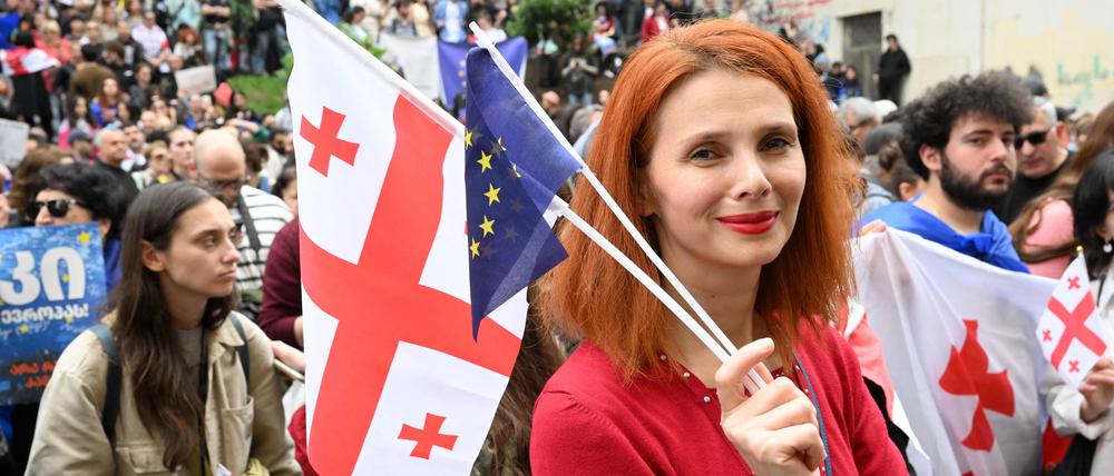 Die große Mehrheit der Menschen in Georgien will zu Europa gehören.