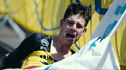 Tour der Leiden. Dem Sprinter Wout van Aert sind die übermenschlichen Anstrengungen ins Gesicht geschrieben. 
