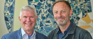 Zweimal Thomas Mix: links der Bürgermeister von Buckow und rechts der Bürgermeister von Podelzig, beide im Kreis Märkisch-Oderland.