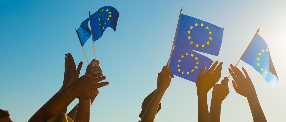 Europäische Flaggen.