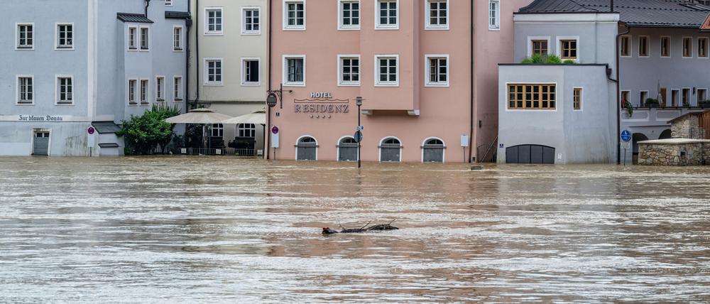Teile der Altstadt von Passau waren vom Hochwasser der Donau im Juni überschwemmt worden.