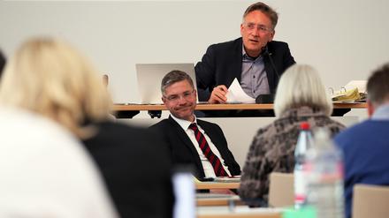 Pete Heuer (oben) und Mike Schubert (beide SPD, vorn).