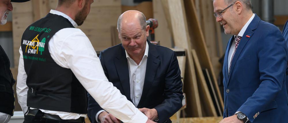 Bundeskanzler Olaf Scholz (SPD) hält den Wirtschaftsstandort Deutschland für gut aufgestellt.  