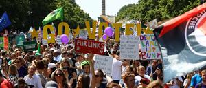 Demonstrierende am 8. Juni in Berlin. 