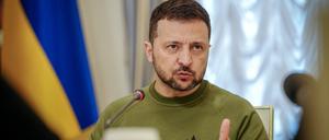 Wolodymyr Selenskyj, Präsident der Ukraine, im Präsidentenpalast in Kiew (Archivbild vom 18.04.2024).