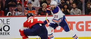 Auch Leon Draisaitl hatte seine Abschlüsse, aber es reichte nicht für ein Tor seiner Oilers.