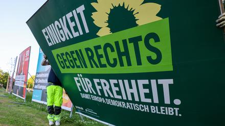 Die Stimmung ist gegen die Grünen gekippt - ähnlich, wie dieses Wahlplakat.