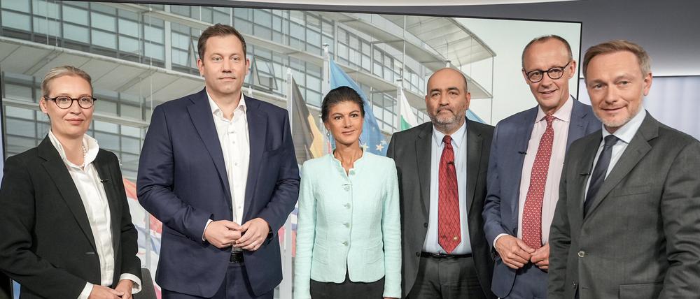 Die Co-Parteivorsitzenden von AfD und SPD gerieten in der Elefantenrunde heftig aneinander.