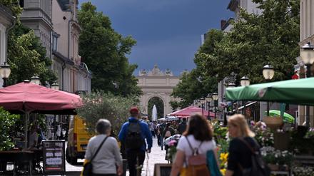 Blick in die Brandenburger Straße in Potsdam.