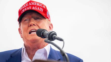 Der ehemalige US-Präsident Donald Trump bei einer Wahlkampfveranstaltung.