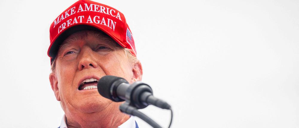 Der ehemalige US-Präsident Donald Trump bei einer Wahlkampfveranstaltung.