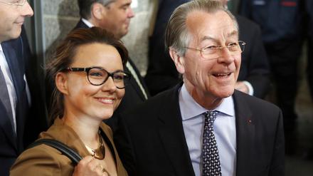 Michelle Müntefering (links ) und Ehemann Franz bei einem gemeinsamen Auftritt im Jahr 2015.