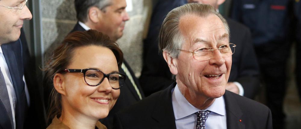 Michelle Müntefering (links ) und Ehemann Franz bei einem gemeinsamen Auftritt im Jahr 2015.