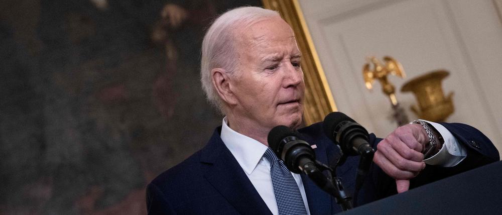 Keine Zeit verschwenden. Joe Biden dringt auf eine rasche Feuerpause in Gaza.