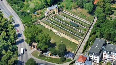 Potsdam, Winzerberg an der Schopenhauerstraße nahe dem Park SanssouciLuftbild, Aufnahmetag: 18.07.2019