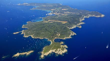 Die französische Insel Porquerolles. 