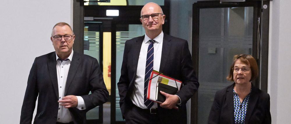 Michael Stübgen, Dietmar Woidke und Ursula Nonnemacher.