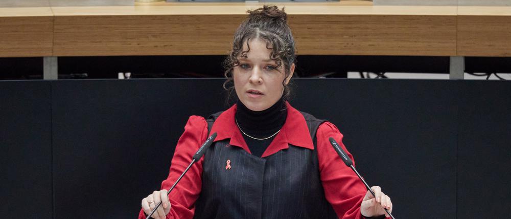 Anne Helm und Tobias Schulze (nicht im Bild) sind die neuen Fraktionschefs der Linken in Berlin.
