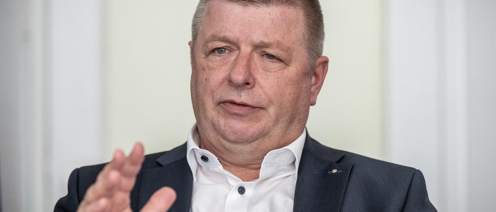 Thomas Haldenwang, Präsident des Bundesamt für Verfassungsschutz, aufgenommen bei einem Interview mit der dpa Deutsche Presse-Agentur GmbH.