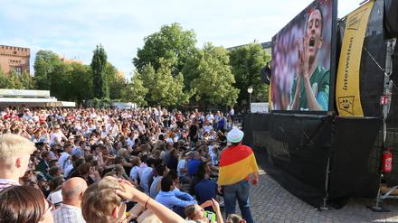 Fußball-WM 2018 (Klaer)Public viewing Luisenplatz Potsdam (Deutschland - Mexico)