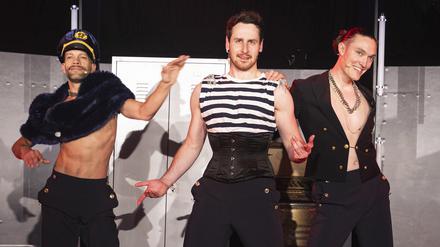 Martin Ruppel, Patric Dull, Andreas Langsch (v. l.) in der Show „Wellen, Sturm und steife Brisen“.