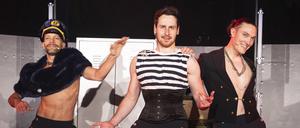 Martin Ruppel, Patric Dull, Andreas Langsch (v. l.) in der Show „Wellen, Sturm und steife Brisen“.