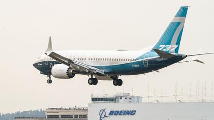 Eine Boeing 737 MAX  in Seattle, Washington.
