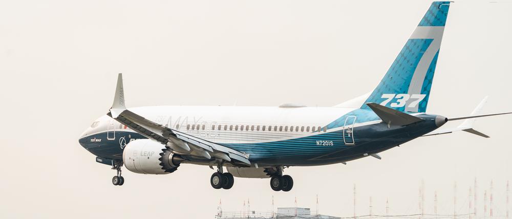 Eine Boeing 737 MAX  in Seattle, Washington.