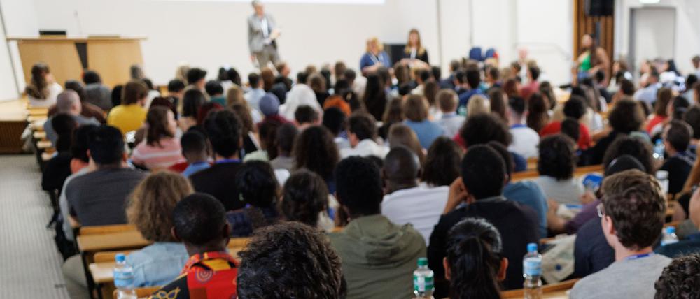 Studenten aufgenommen bei einem Treffen Internationaler Studierenden.