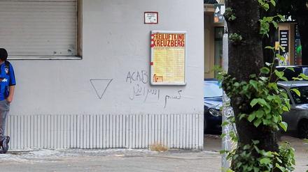 Anti-israelische Schmiererei in Berlin-Neukölln.