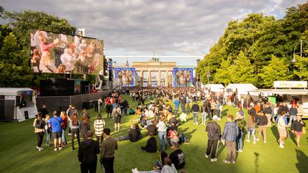Fanmeile am Brandenburger Tor.