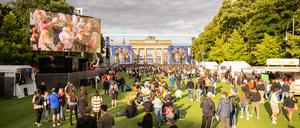 Fanmeile am Brandenburger Tor.